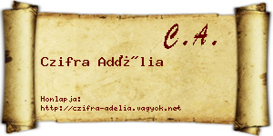 Czifra Adélia névjegykártya